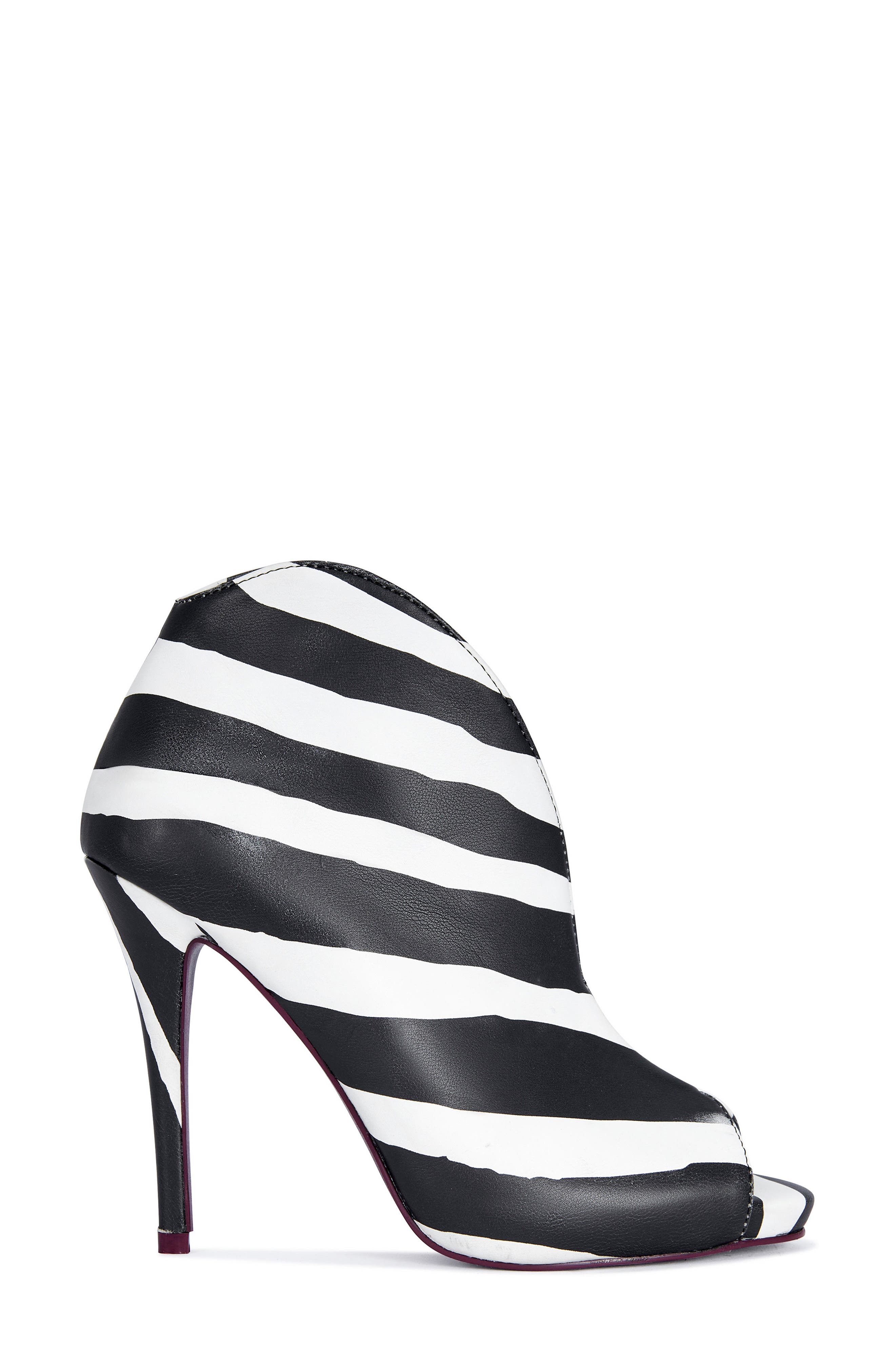 Marisole Open Toe Bootie, Alternate, color, WHITE BLACK
