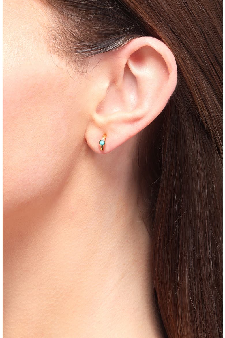 Demi Fine Turquoise Illusion Stud Earrings, Alternate, color, TURQUOISE MULTI