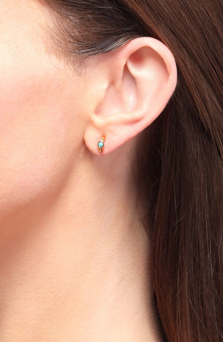 Madewell Demi Fine Turquoise Illusion Stud Earrings, Alternate, color, Turquoise Multi