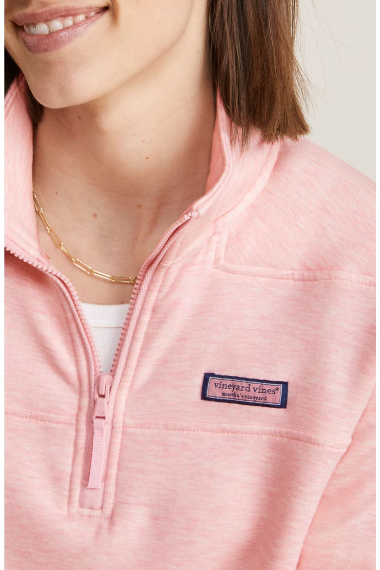 Dreamcloth Relaxed Half Zip Sweatshirt, Alternate, color, FLAMINGO HEATHER