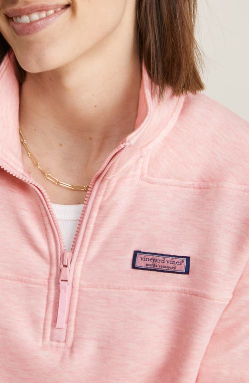Vineyard Vines Dreamcloth Relaxed Half Zip Sweatshirt In Flamingo Heather