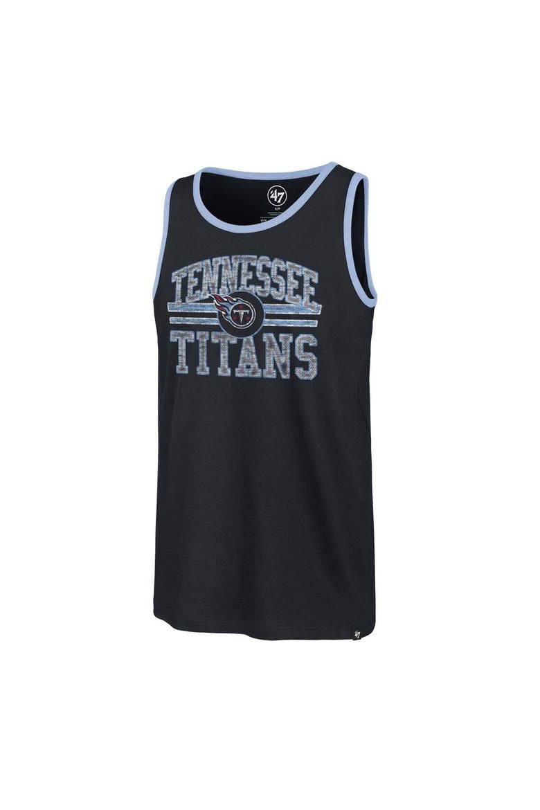 Men's '47 Navy Tennessee Titans Winger Franklin Tank Top, Alternate, color, Navy