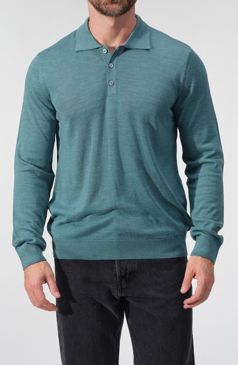 Lightweight Merino Wool Three-Button Polo