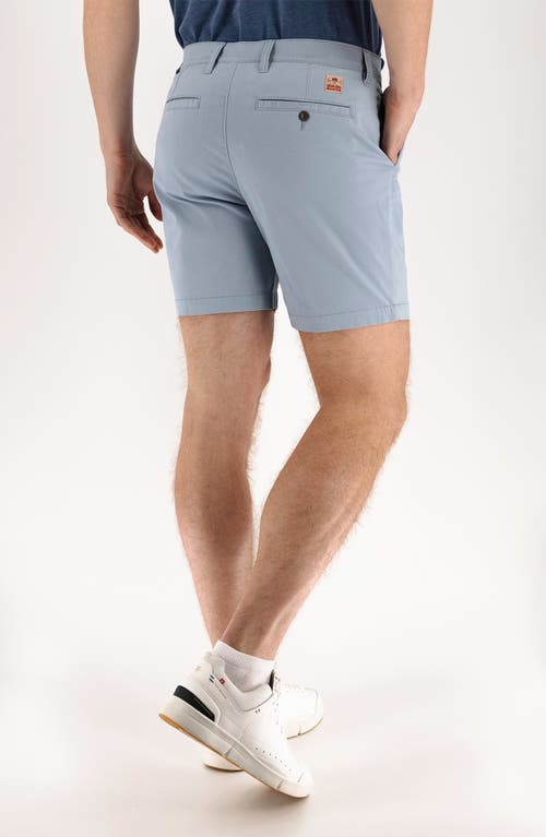 Devil-dog Dungarees 7-inch Performance Stretch Chino Shorts In Dusty Blue