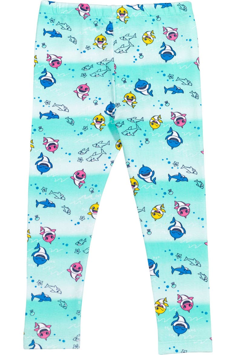 Baby Shark 2-Piece T-Shirt and Leggings Set, Alternate, color, Pink Aqua Ombre