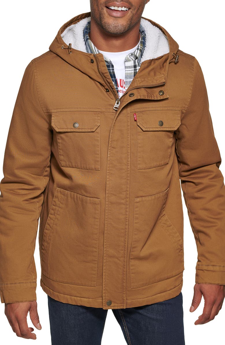 Levi's<sup>®</sup> Corduroy Hooded Military Jacket, Main, color,
