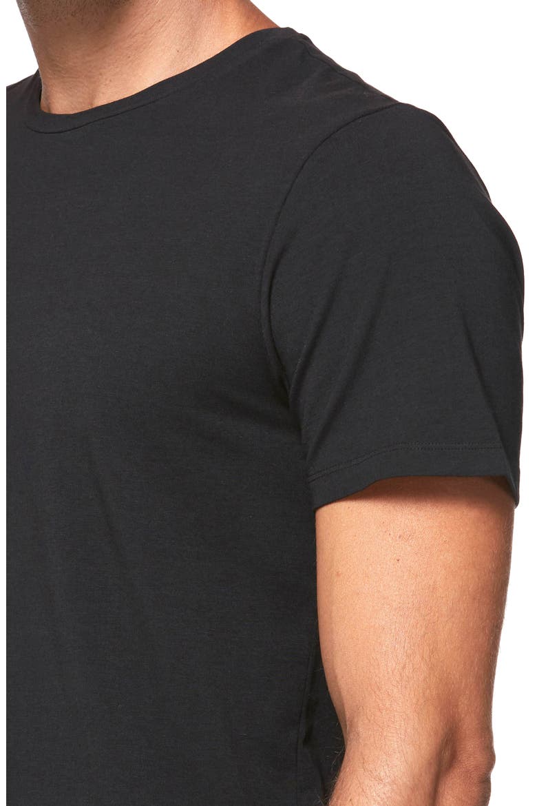 Cash Stretch Crewneck T-Shirt, Alternate, color, BLACK