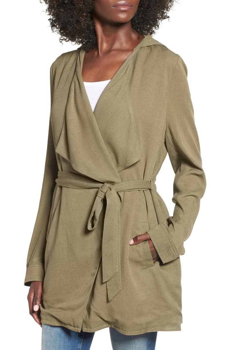 Jolt Drape Front Hooded Anorak, Alternate, color, 