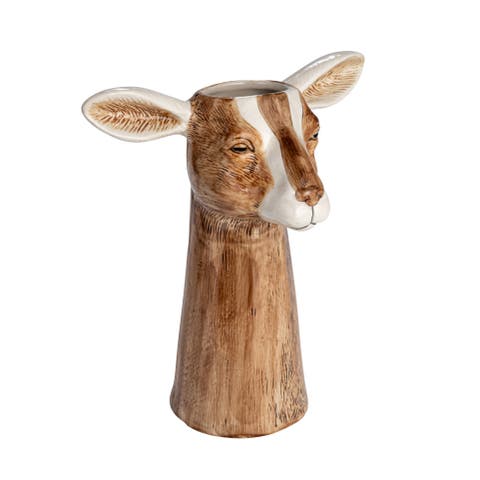 Stoneware Goat Vase