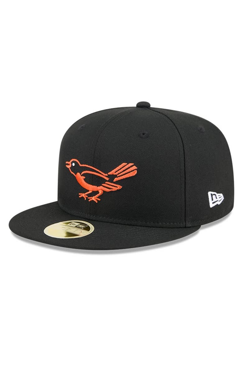New Era Men's New Era Black Baltimore Orioles Baseball Hall of Fame 59FIFTY Fitted Hat, Alternate, color,