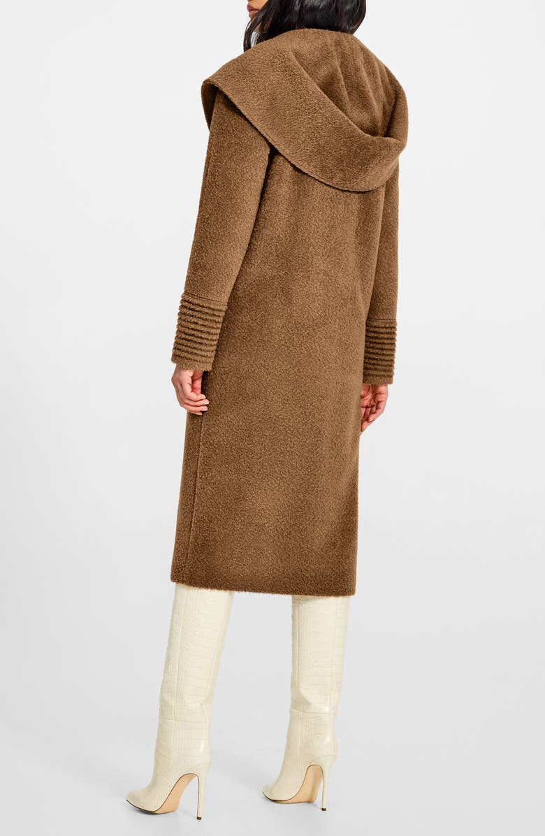 SENTALER Hooded Wool & Alpaca Blend Coat, Alternate, color, 