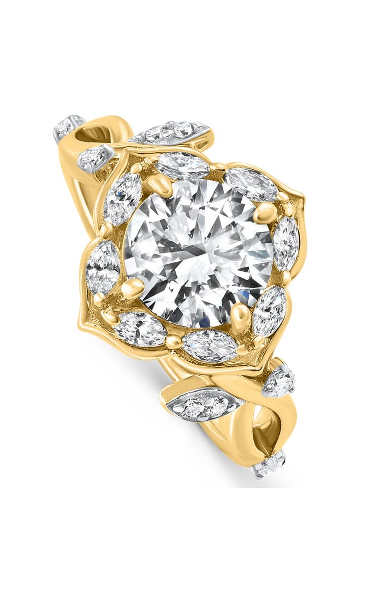 Bliss Diamond Certified 2.53Ct Diamond Engagement Vine Petal Ring 14k Gold Lab Grown, Alternate, color, 