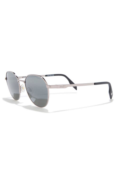 Maui Jim 52mm Polarized Round Sunglasses In Gray