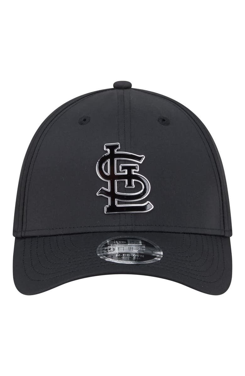 New Era Men's New Era Black St. Louis Cardinals Metallic 39THIRTY M-Crown Flex Hat, Alternate, color, Black