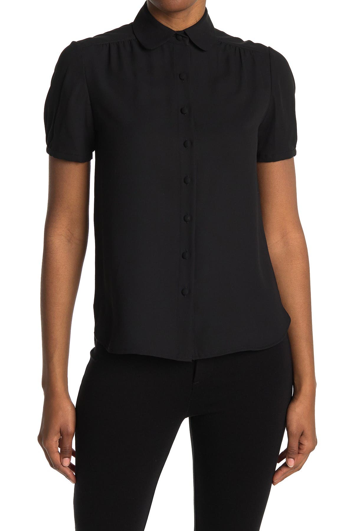 Peter Pan Shirred Collar Blouse