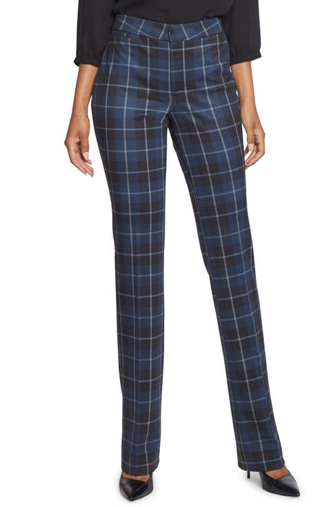 Plaid Slim Ponte Trousers