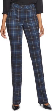 NYDJ Plaid Slim Ponte Trousers
