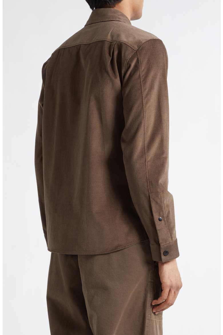 Corduroy Overshirt, Alternate, color, UMBER