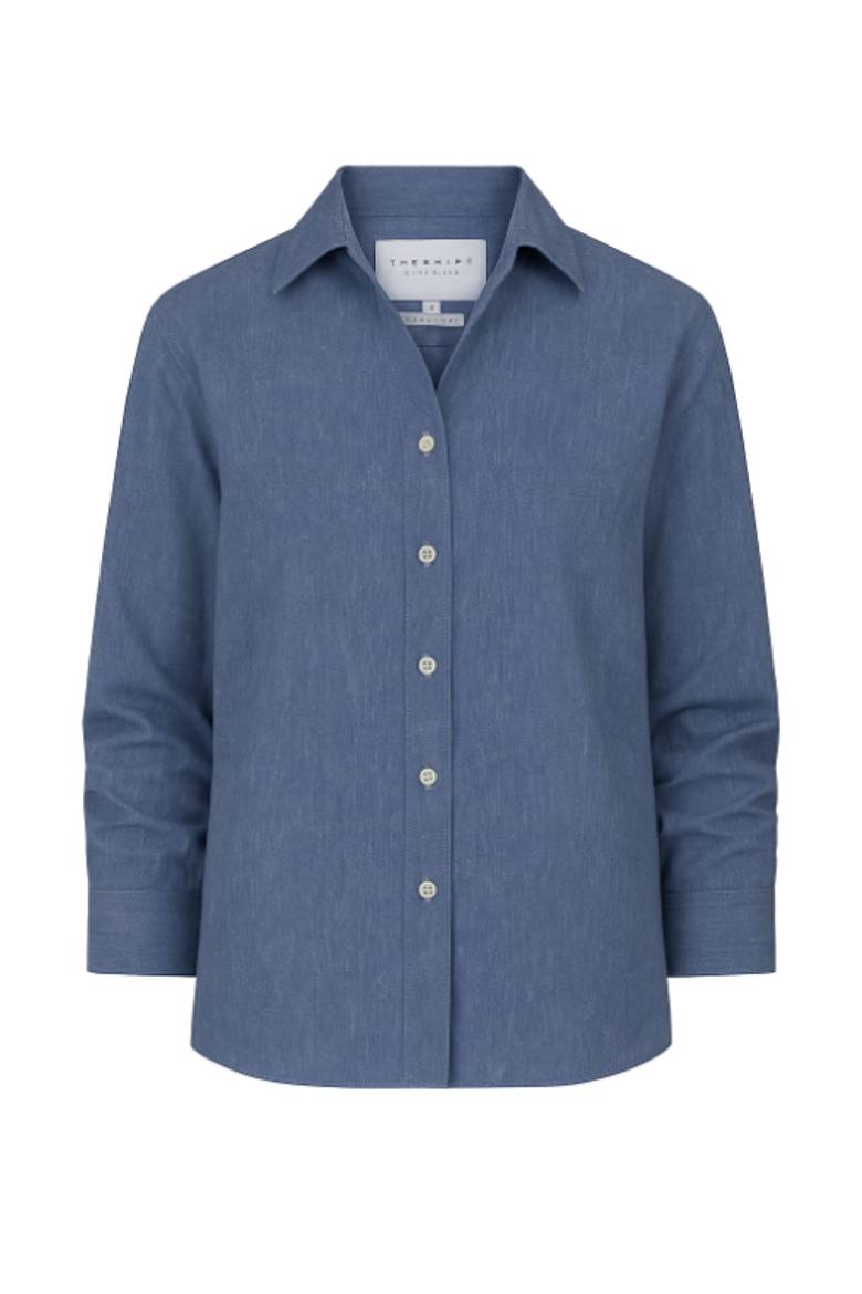 The Washed Linen Shirt, Alternate, color, Chambray Linen