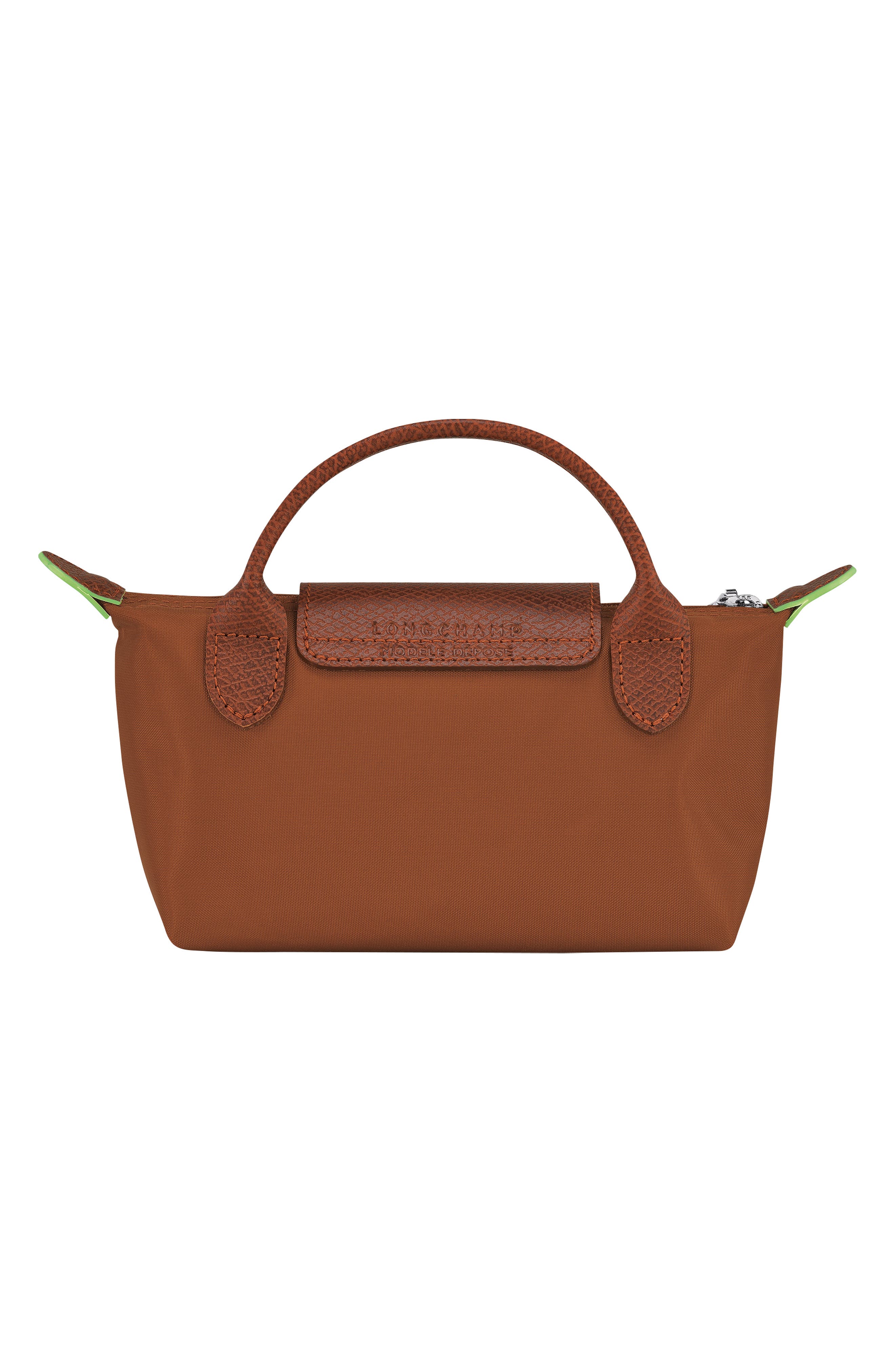 Le Pliage Recycled Canvas Cosmetics Case, Alternate, color, COGNAC
