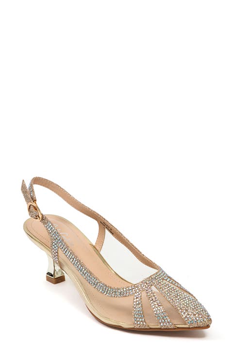 Macy Mesh Rhinestone Slingback Pump (Women)