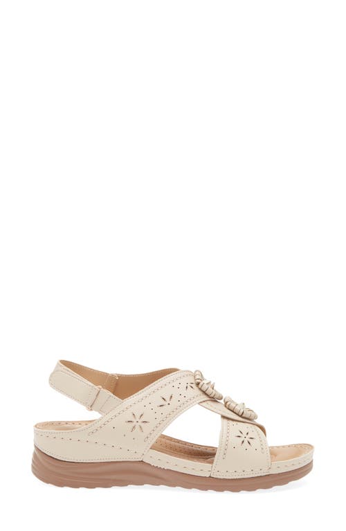 Extreme By Eddie Marc Rosette Wedge Slingback Sandal