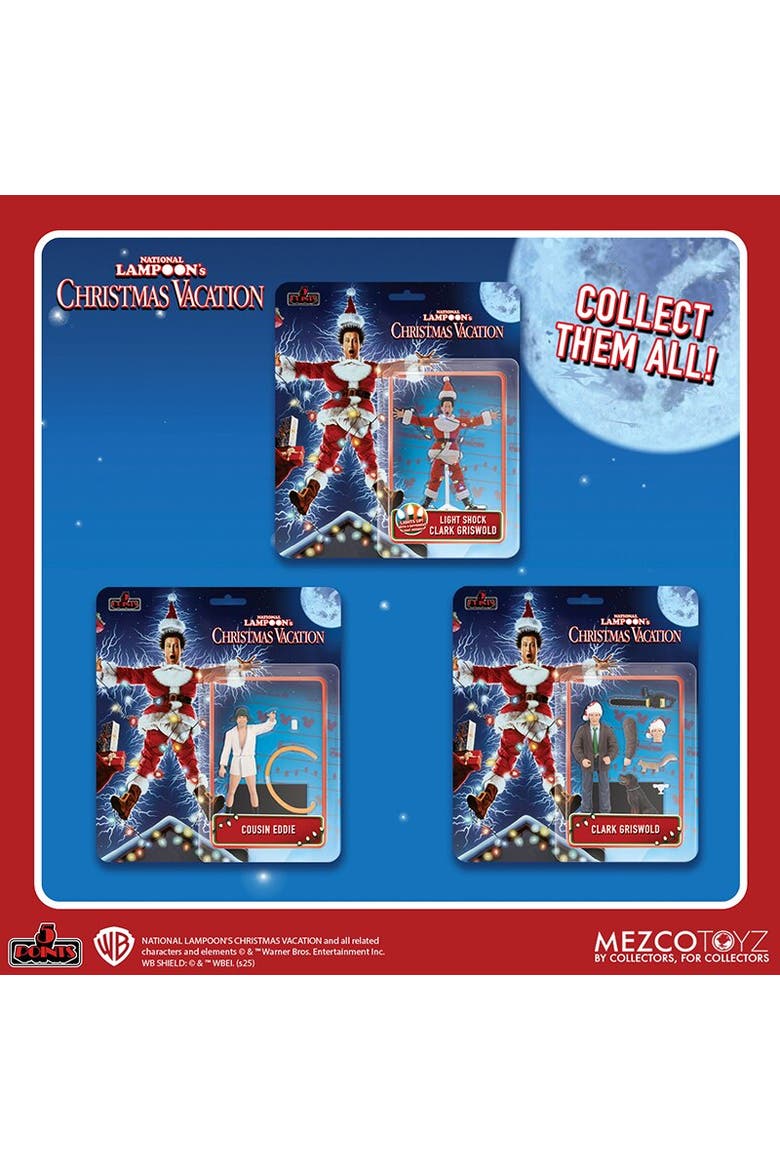 Christmas Vacation Mezco 5 Points Action Figure Complete Set, Main, color, Multi-Color