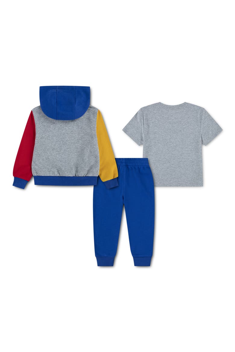 Kids' Lifestyle Zip Hoodie, T-Shirt & Joggers Set, Alternate, color, GAME ROYAL