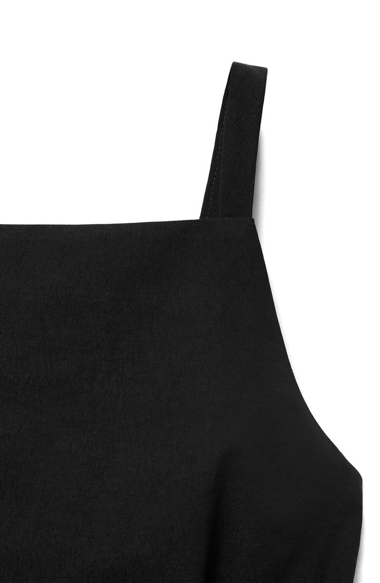 MANGO Bow Back Crop Camisole, Alternate, color, Black