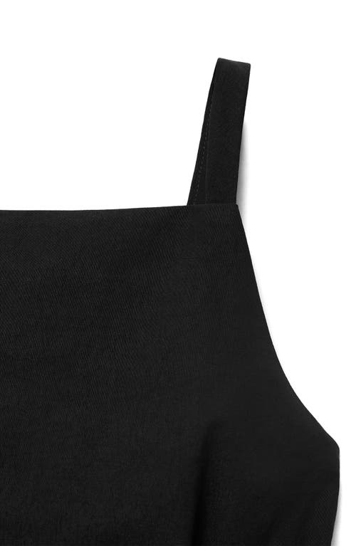 Mango Bow Back Crop Camisole In Black