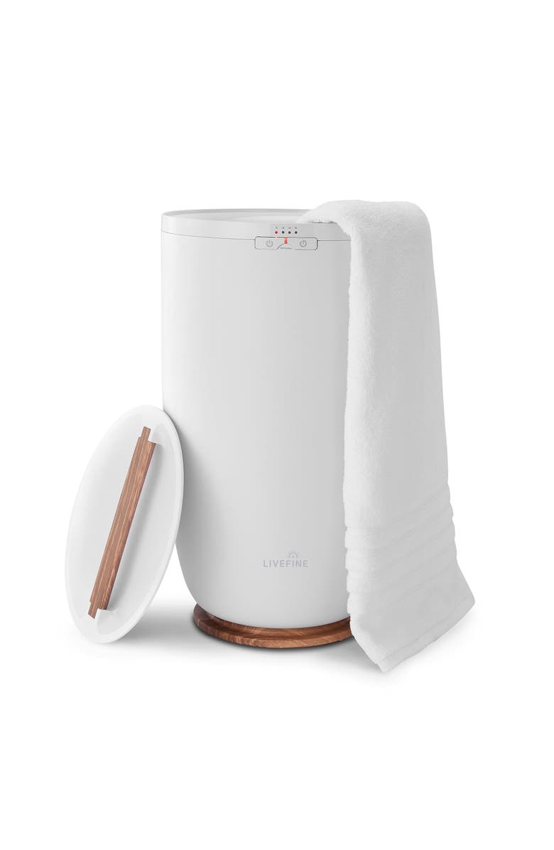 Live Fine Bucket Towel Warmer, White, Main, color, White