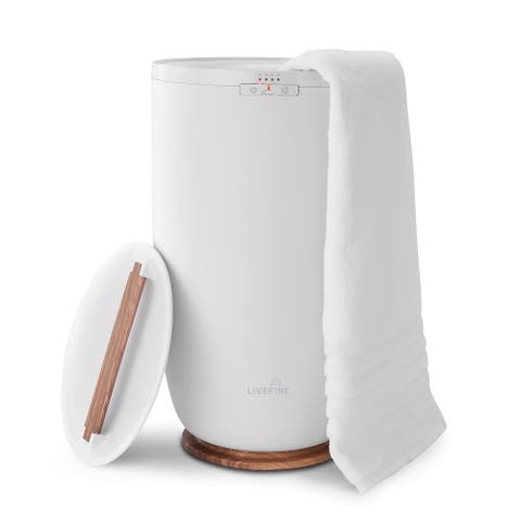 Bucket Towel Warmer, White