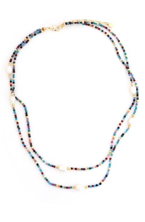 Freshwater Pearl Multicolor Beaded Layered Necklace