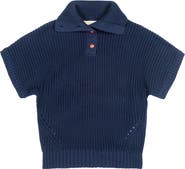 Hope & Henry Girls' Organic Spread Collar Sweater, Kids
