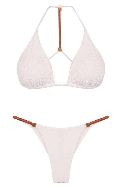 Vix Swimwear Firenze Aika Double Strap Bikini Bottoms In White