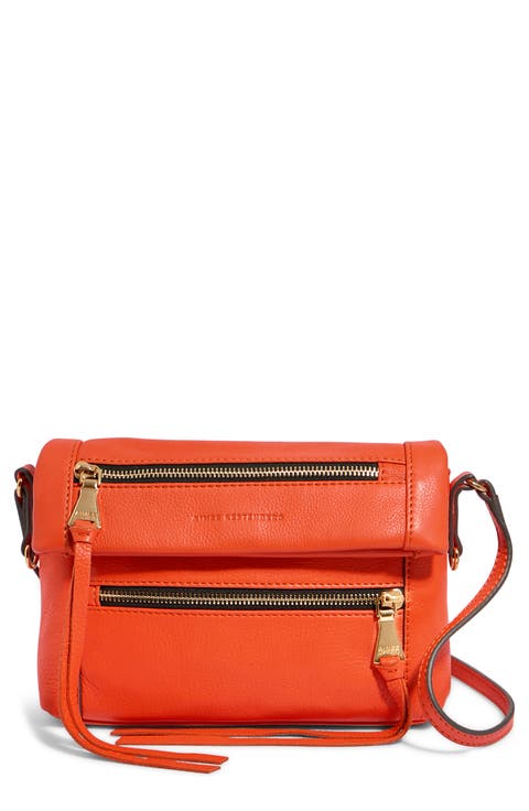 Crosstown Double Entry Leather Crossbody Bag