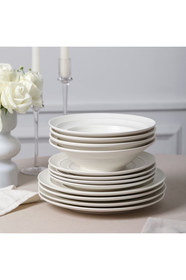 Celeste Stoneware 24-Piece Dinnerware Set, Alternate, color, Beige