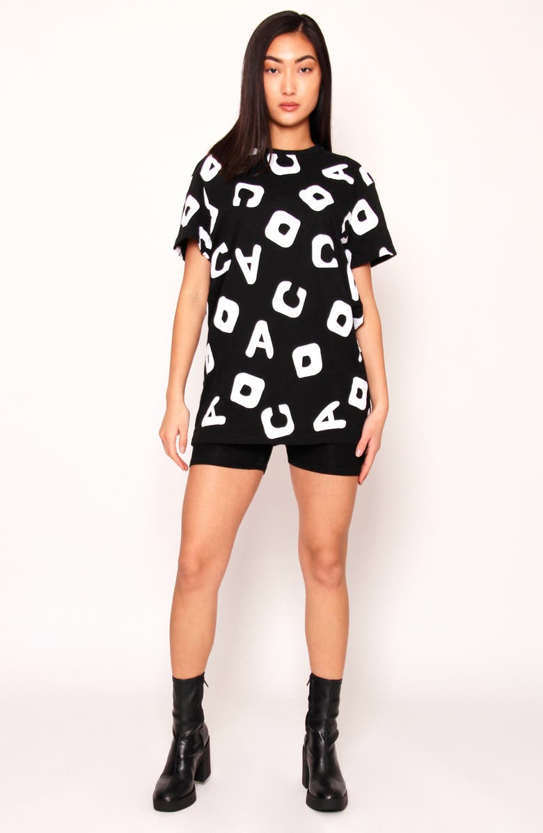 Absence of Colour Qui Logo Print Long T-Shirt, Alternate, color, 