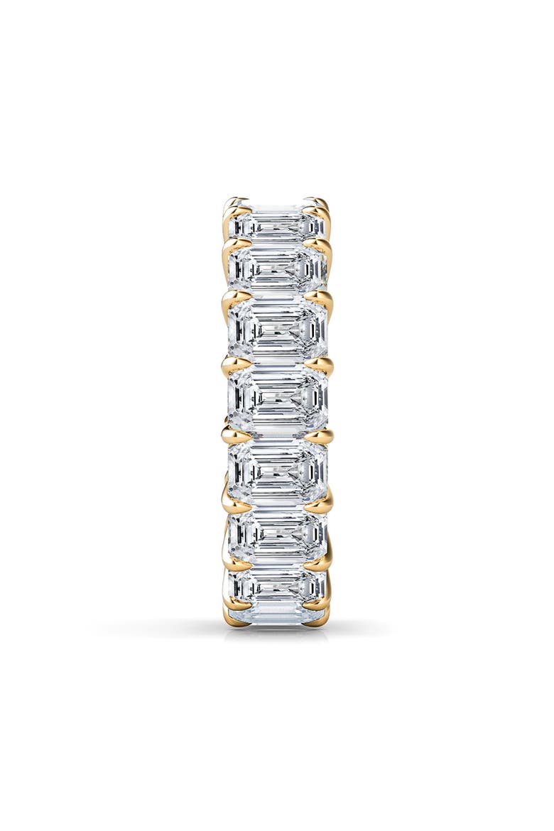Emerald Cut Lab Created Diamond 18K Gold Eternity Band, Alternate, color, YELLOW GOLD