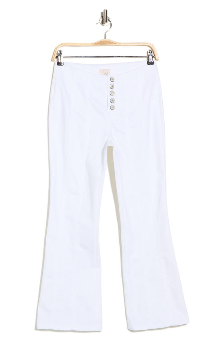 Cinq à Sept Meryl High Waist Wide Leg Jeans, Main, color, White
