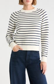 French Connection Mozart Stripe Crewneck Sweater