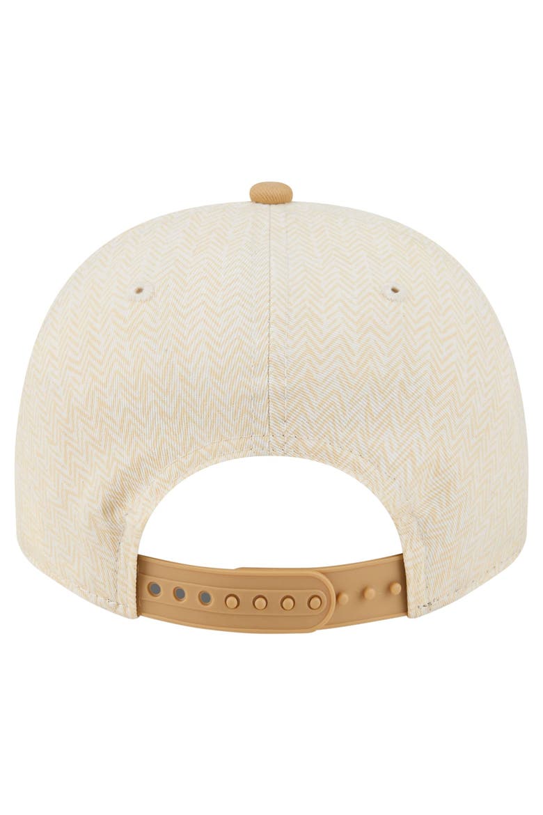 Men's New Era  Cream New York Yankees Herringbone 9FIFTY A-Frame Snapback Hat, Alternate, color, Cream