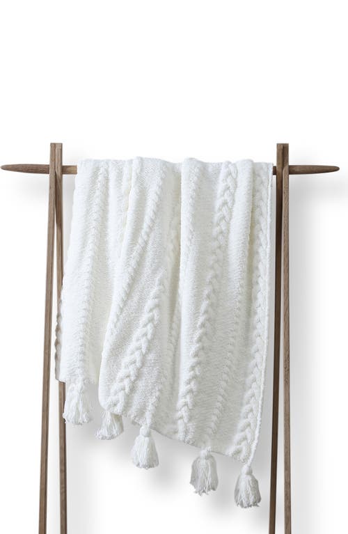 Sunday Citizen Braided Pom Pom Throw Blanket in Off White  product