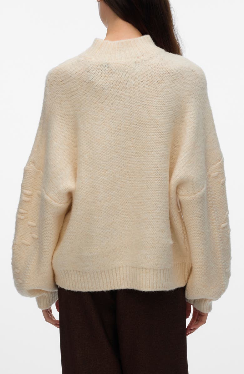 VERO MODA Kaia Oversize Mock Neck Sweater, Alternate, color, Birch