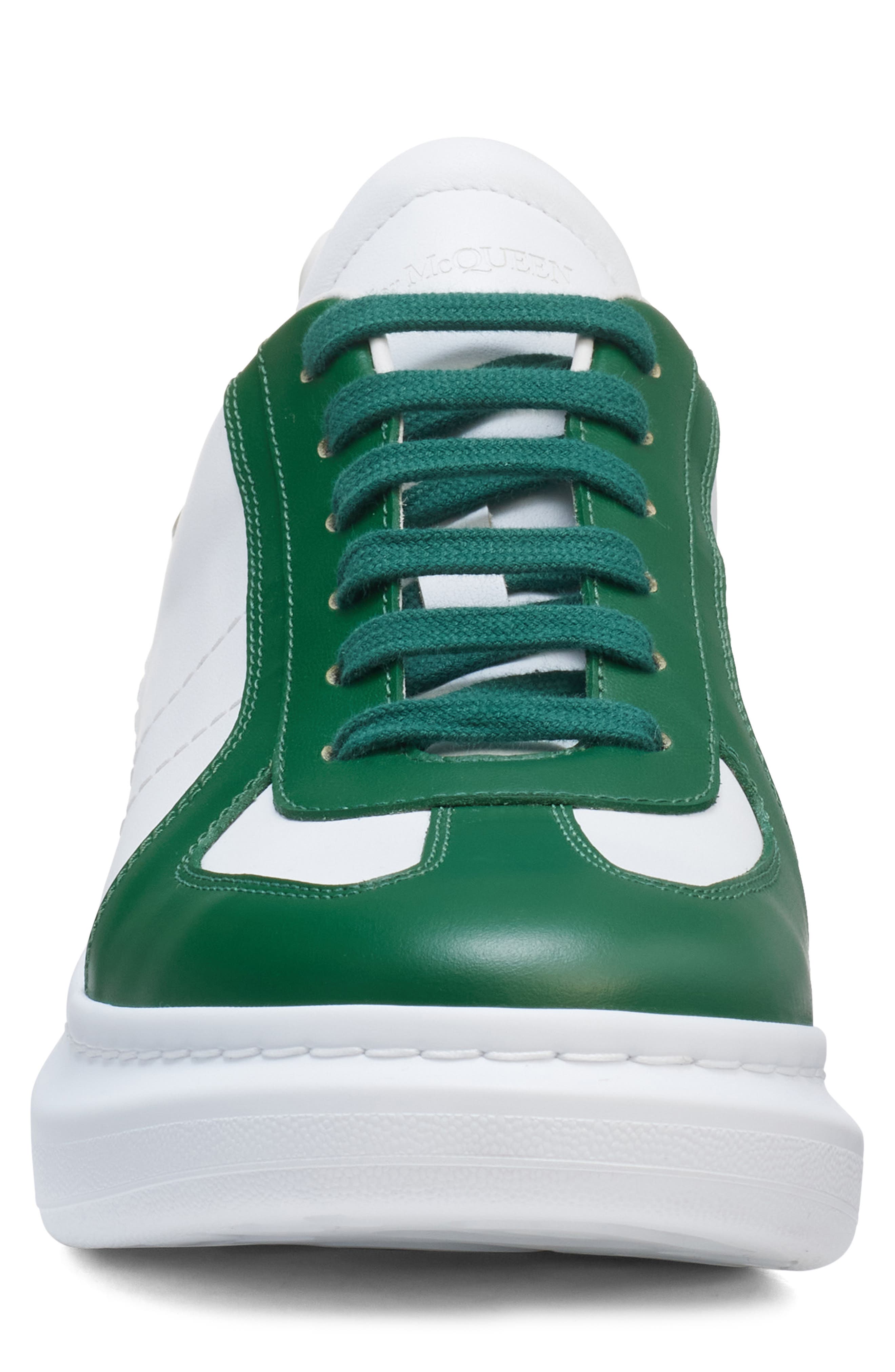 McQueen Retro Sneaker, Alternate, color, White/Green