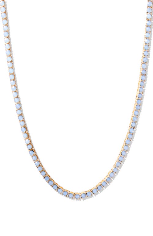 Brook and York Isabella Cubic Zirconia Blue Tennis Necklace in Gold at Nordstrom