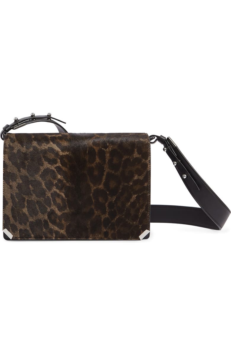 AllSaints Vincent Genuine Calf Hair Shoulder Bag, Main, color,