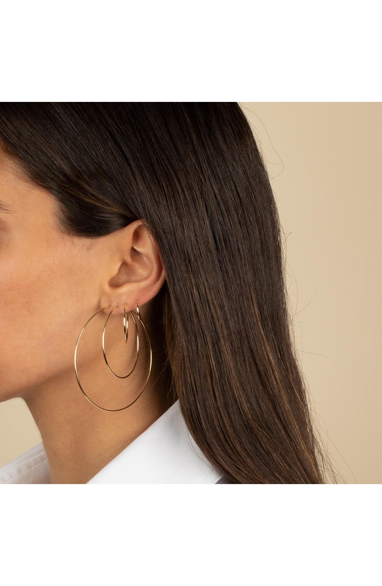 BY ADINA EDEN Solid Endless Hoop Earring 14K, Alternate, color, 