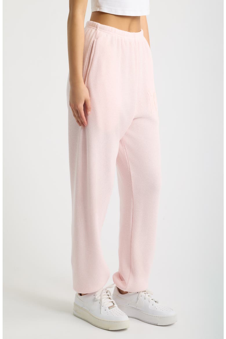 Kimmy Waffle Knit Jogger Sweatpants, Alternate, color, PALE PINK