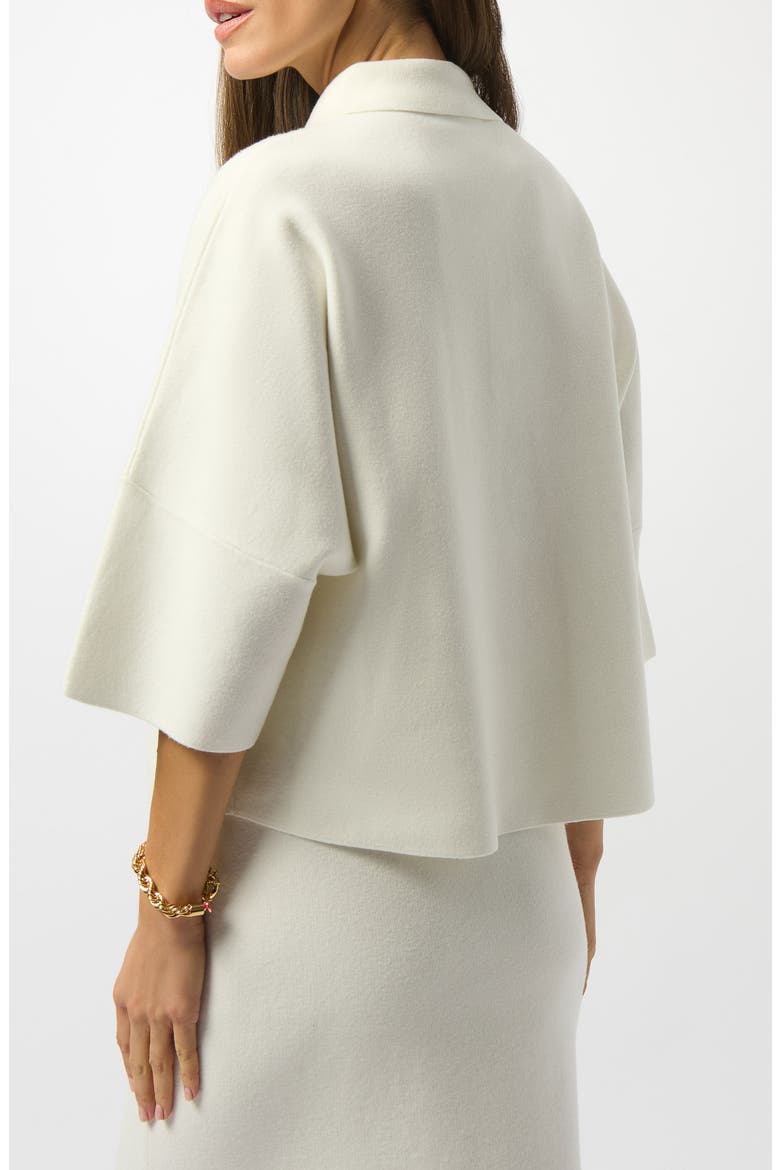Polo Sweater with Three-Quarter Sleeves, Alternate, color, WINTER WHITE